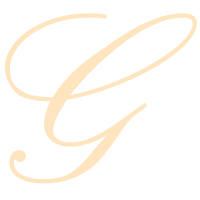 letra G con caligrafía inglesa